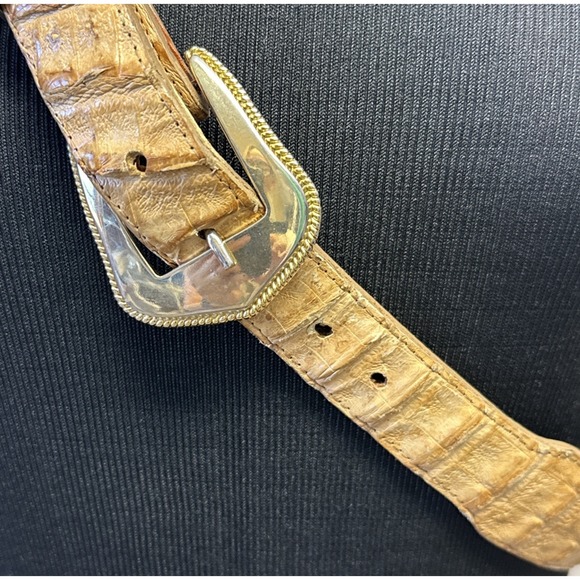 NOGALES BELT COMPANY HAND MADE CAIMAN LEATHER WOMEN\'S BELT 36 SOUTHWESTERN main image 7